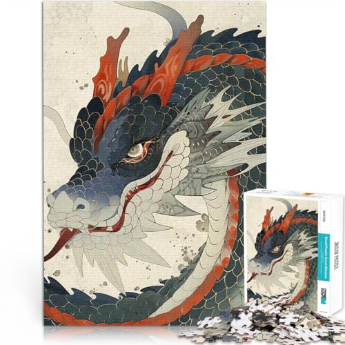 Drache 12 1000-teiliges Puzzle für Erwachsene Gehirnintelligenz-Herausforderung süchtig machendes Spielzeug Geburtstagsgeschenk 38x26cm von SYUNFEI
