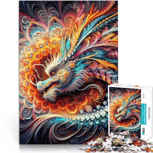 Drache der Prismenreiche Puzzle 1000 Teile für Jugendliche Spielzeug Lernspiele Stressabbau Geburtstagsgeschenke 38x26cm von SYUNFEI
