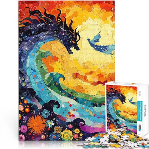 Drache gegen Phönix 2000-teilige Puzzles für Erwachsene Anspruchsvolles Spiel und Familienspaß Eltern-Kind-Interaktion 70x100cm von SYUNFEI