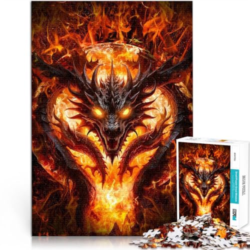 Drache in Flammen 1000-teiliges Puzzle für Teenager Anspruchsvoll, Aber lustig und humorvoll Heimdekoration Spielzeug 38x26cm Drache in Flammen 1000-teiliges Puzzle für Teenager Anspruchsvoll, Aber lustig und humorvoll Heimdekoration Spielzeug 38x26cm von SYUNFEI