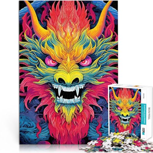 Drachen-Fantasie Teenager-Puzzles 1000 Teile Gehirnintelligenz-Herausforderung süchtig machendes Spielzeug Geburtstagsgeschenk 38x26cm von SYUNFEI