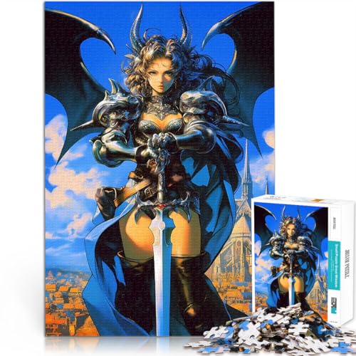 Drachendämonenelfe 1000-Teile-Puzzle für Erwachsene Geschenke zum Suchbegriff: Herausfordernde Spiele Perfekte Dekoration 38x26cm von SYUNFEI