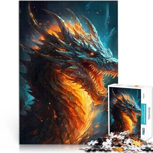 Drachenfeuer 1000-teilige Puzzles für Erwachsene Stressabbau – Staycation – Zeit totschlagen Geburtstagsgeschenk, Geschenke 38x26cm von SYUNFEI
