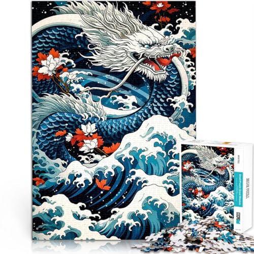 Dragon Wave Japanisch 2000-teiliges Puzzle für Erwachsene Spielzeug Lernspiele Stressabbau Verbessern Sie das Gedächtnis 70x100cm von SYUNFEI