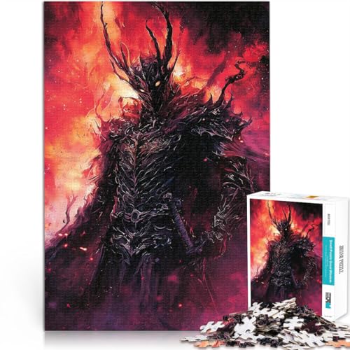 Dunkler Ritter in Flammen 1000-teiliges Puzzle für Erwachsene Denkspiel mit vollständig ineinander greifenden, zufällig geformten Teilen 38x26cm Dunkler Ritter in Flammen 1000-teiliges Puzzle für Erwachsene Denkspiel mit vollständig ineinander greifenden, zufällig geformten Teilen 38x26cm von SYUNFEI