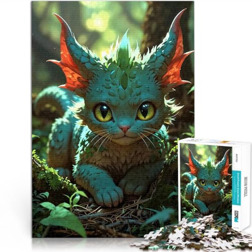 EIN grün leuchtender Katzendrache 1000-teilige Puzzles für Teenager Herausforderndes Spiel einzigartiges Herausforderungsspiel 38x26cm EIN grün leuchtender Katzendrache 1000-teilige Puzzles für Teenager Herausforderndes Spiel einzigartiges Herausforderungsspiel 38x26cm von SYUNFEI