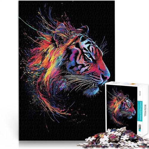 EIN majestätischer Tiger mit im Wind wehender Mähne 1000-teilige Puzzles für Teenager Denkspiel Eltern-Kind-Interaktion 38x26cm EIN majestätischer Tiger mit im Wind wehender Mähne 1000-teilige Puzzles für Teenager Denkspiel Eltern-Kind-Interaktion 38x26cm von SYUNFEI