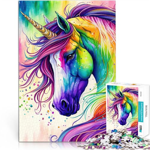 Einhorn Regenbogen 1000-teilige Puzzles für Erwachsene Pädagogisches Spielzeug zum Stressabbau Heimdekoration Spielzeug 38x26cm Einhorn Regenbogen 1000-teilige Puzzles für Erwachsene Pädagogisches Spielzeug zum Stressabbau Heimdekoration Spielzeug 38x26cm von SYUNFEI