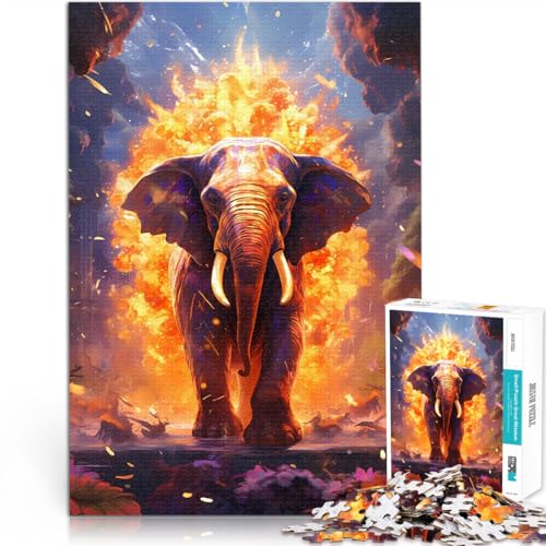Elefant geheimnisvoll Puzzle für Jugendliche 1000 Teile Spielzeug für die ganze Familie Lernspiel für Geburtstag, Weihnachten 38x26cm Elefant geheimnisvoll Puzzle für Jugendliche 1000 Teile Spielzeug für die ganze Familie Lernspiel für Geburtstag, Weihnachten 38x26cm von SYUNFEI