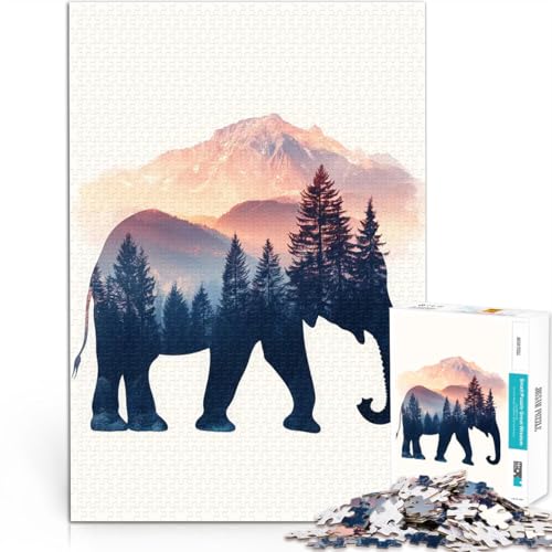 Elefantenberglandschaft 2000-teiliges Puzzle für Teenager lustige Spiele für die ganze Familie Eltern-Kind-Interaktion 70x100cm Elefantenberglandschaft 2000-teiliges Puzzle für Teenager lustige Spiele für die ganze Familie Eltern-Kind-Interaktion 70x100cm von SYUNFEI