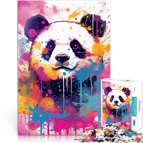 Entzückende Panda-Pop-Art Puzzle für Erwachsene mit 2000 Teilen Analyse und Logik Lustige Aktivitäten für zu Hause, Geburtstagsgeschenk, Reisegeschenk, 70x100cm von SYUNFEI