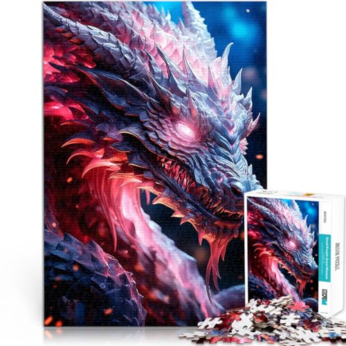 Epischer Flare-Drache 2000-teilige Puzzles für Erwachsene Anspruchsvolles Spiel und Familienspaß tolles Geschenk 70x100cm von SYUNFEI
