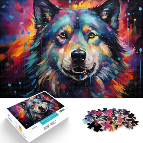 Puzzle 2000 Teile für Erwachsene, Husky-Malen, Lernspielzeug, geeignet als Schreibtischdekoration, 70 x 100 cm, geeignet für Jugendliche ab 14 Jahren Puzzle 2000 Teile für Erwachsene, Husky-Malen, Lernspielzeug, geeignet als Schreibtischdekoration, 70 x 100 cm, geeignet für Jugendliche ab 14 Jahren von SYUNFEI