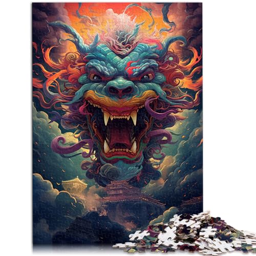 Puzzle 1000 Teile für Erwachsene, chinesischer Drache am Himmel, Stressabbau-Spielzeug, schwierige Herausforderung,38x52cm Puzzle 1000 Teile für Erwachsene, chinesischer Drache am Himmel, Stressabbau-Spielzeug, schwierige Herausforderung,38x52cm von SYUNFEI