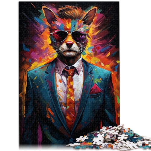 Erwachsenen-Puzzle, Malen von Boss, Fuchs, 2000 Teile, 70 x 100 cm, graue Kartenpuzzles für Erwachsene und Familien, Lernspiele, Heimdekoration, Puzzle. von SYUNFEI