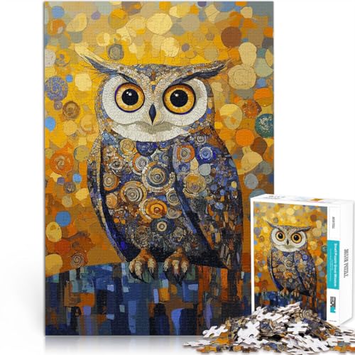 Eule im Stil von Gustav Klimt 1000 Teenager-Teile-Puzzle für Lernspiel-Herausforderungsspielzeug Tolles Geschenk für Spiele 38x26cm Eule im Stil von Gustav Klimt 1000 Teenager-Teile-Puzzle für Lernspiel-Herausforderungsspielzeug Tolles Geschenk für Spiele 38x26cm von SYUNFEI