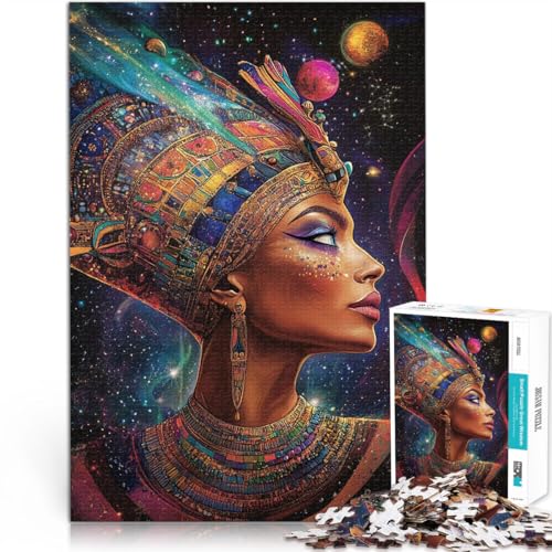 Exquisite ägyptische Königin 1000-teiliges Puzzle für Teenager Denkspiel Wanddekoration Einzigartige Geburtstags 38x26cm von SYUNFEI