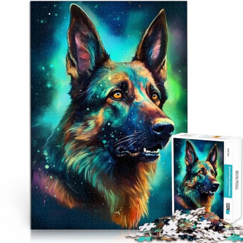 Fabel über den Deutschen Schäferhund 1000-teiliges Puzzle für Erwachsene Intellektuelles Spiel Heimdekoration Spielzeug 38x26cm von SYUNFEI
