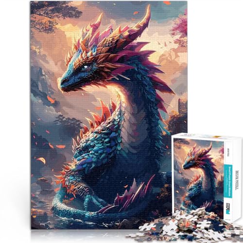 Fantasie Drachen Bunt Puzzle für Erwachsene mit 2000 Teilen Lernspiele Wanddekoration Einzigartige Geburtstags 70x100cm von SYUNFEI