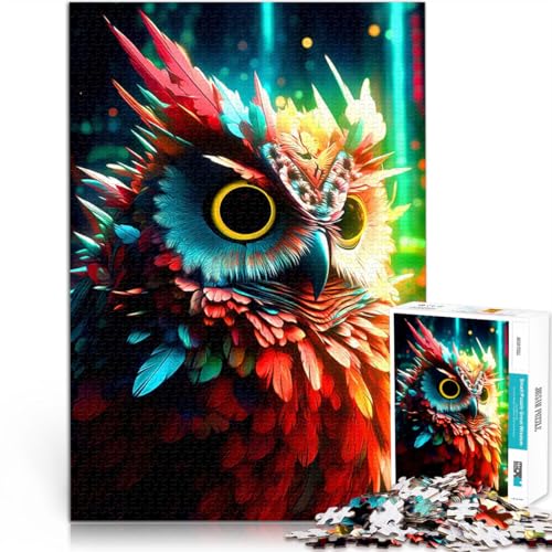 Fantasie-Eule 2000-Teile-Puzzle für Erwachsene Geschenke zum Suchbegriff: Herausfordernde Spiele Wohnkunstdekor 70x100cm von SYUNFEI