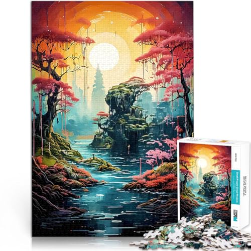 Fantasie-Flusslandschaft Puzzle für Erwachsene mit 1000 Teilen Denkspiel Wanddekoration Einzigartige Geburtstags 38x26cm Fantasie-Flusslandschaft Puzzle für Erwachsene mit 1000 Teilen Denkspiel Wanddekoration Einzigartige Geburtstags 38x26cm von SYUNFEI