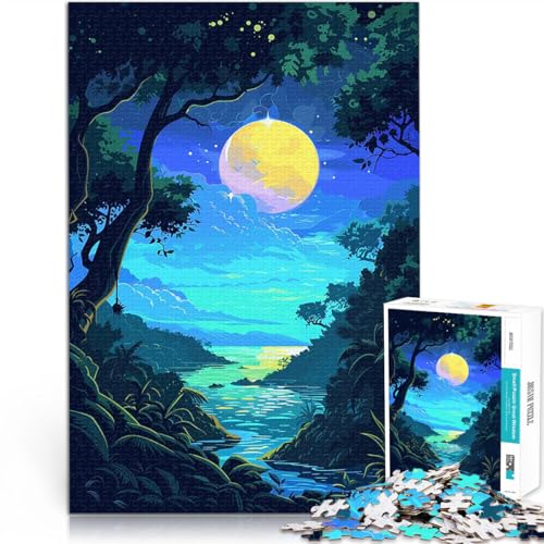 Fantasie-Waldlandschaft Puzzle für Erwachsene 1000 Teile Spielzeug-Intellektuelles Spiel einzigartiges Herausforderungsspiel 38x26cm von SYUNFEI