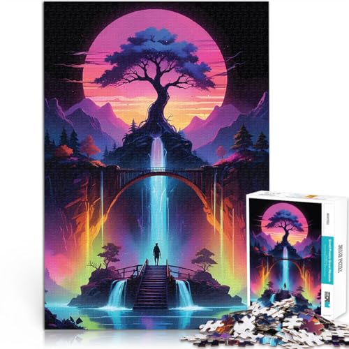 Fantasielandschaft Puzzle für Erwachsene mit 1000 Teilen Spielzeug Lernspiele Stressabbau Geburtstagsgeschenk, Geschenke, Wandkunst 38x26cm von SYUNFEI