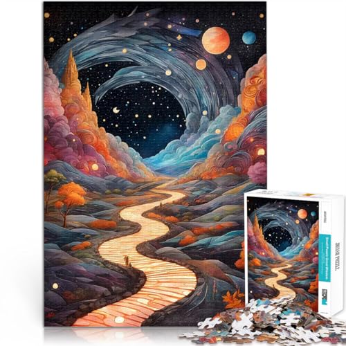 Fantasielandschaft Teenager 1000-teiliges Puzzle Geschenke zum Suchbegriff: Herausfordernde Spiele Lustiges Geschenk 38x26cm von SYUNFEI