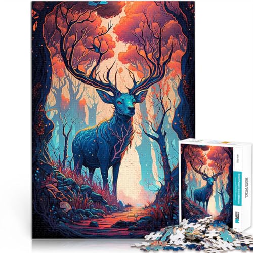Fantastische Hirsche 1000-teilige Puzzles für Teenager Anspruchsvolles Spiel und Familienspaß Tolles Geschenk für Spiele 38x26cm von SYUNFEI