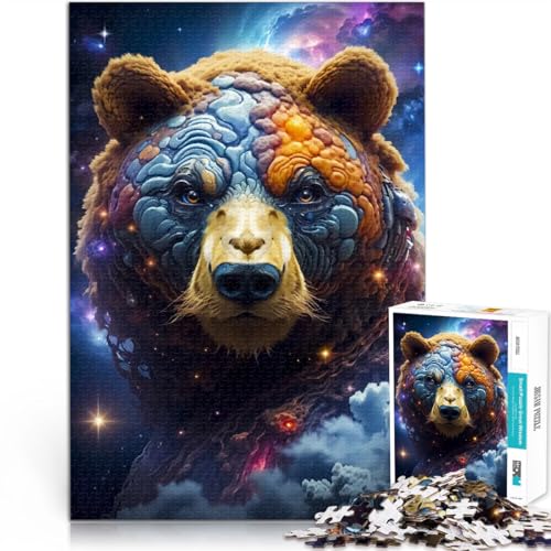 Fantastischer Bär 1000-teiliges Teenager-Puzzle Geschenke zum Suchbegriff: Herausfordernde Spiele Wohnkunstdekor 38x26cm von SYUNFEI