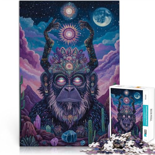 Fantasy-Affenkunst Puzzle für Teenager 1000 Teile Dekomprimierendes intellektuelles Lernspielzeug Tolles Geschenk für Spiele 38x26cm von SYUNFEI
