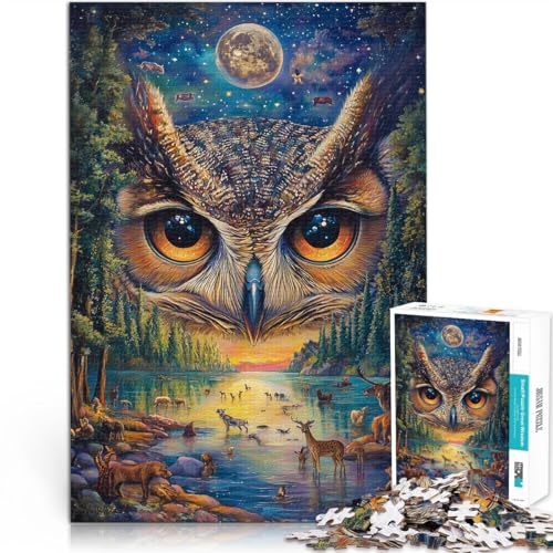 Farbgemälde Eule 2000-teiliges Puzzle für Teenager Stressabbau – Staycation – Zeit totschlagen Eltern-Kind-Interaktion 70x100cm Farbgemälde Eule 2000-teiliges Puzzle für Teenager Stressabbau – Staycation – Zeit totschlagen Eltern-Kind-Interaktion 70x100cm von SYUNFEI