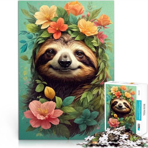 Faultier Vintage Kunstdruck 1000-teilige Puzzles für Erwachsene Quizspiel Lustige Aktivitäten für zu Hause, Geburtstagsgeschenk, Reisegeschenk, 38x26cm Faultier Vintage Kunstdruck 1000-teilige Puzzles für Erwachsene Quizspiel Lustige Aktivitäten für zu Hause, Geburtstagsgeschenk, Reisegeschenk, 38x26cm von SYUNFEI