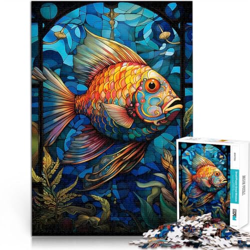 Feen-Lippfisch-Buntglas Puzzle 2000 Teile für Jugendliche für Lernspiel-Herausforderungsspielzeug Wichtelgeschenke 70x100cm von SYUNFEI