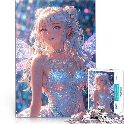 Feenmädchen im funkelnden Kleid Teenager 1000-teiliges Puzzle Denkspiel mit vollständig ineinander greifenden, zufällig geformten Teilen 38x26cm Feenmädchen im funkelnden Kleid Teenager 1000-teiliges Puzzle Denkspiel mit vollständig ineinander greifenden, zufällig geformten Teilen 38x26cm von SYUNFEI