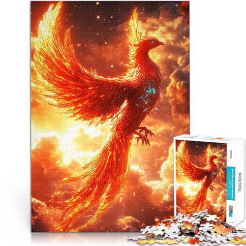 Feuerphönix 1000-teilige Puzzles für Erwachsene Gehirnintelligenz-Herausforderung süchtig machendes Spielzeug EIN Kunstwerk 38x26cm von SYUNFEI