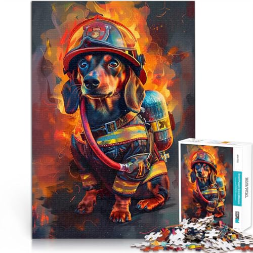 Feuerwehrmann Dackel 1000-teiliges Puzzle für Erwachsene Pädagogisches Spielzeug zum Stressabbau Eltern-Kind-Interaktion 38x26cm Feuerwehrmann Dackel 1000-teiliges Puzzle für Erwachsene Pädagogisches Spielzeug zum Stressabbau Eltern-Kind-Interaktion 38x26cm von SYUNFEI