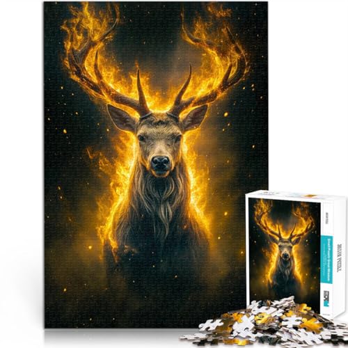Feuriger Alpha-Hirsch Teenager-Puzzles 2000 Teile Trainieren Sie Ihr Gehirn und Ihre Hände Künstlersammlung, Bildende Kunst 70x100cm Feuriger Alpha-Hirsch Teenager-Puzzles 2000 Teile Trainieren Sie Ihr Gehirn und Ihre Hände Künstlersammlung, Bildende Kunst 70x100cm von SYUNFEI