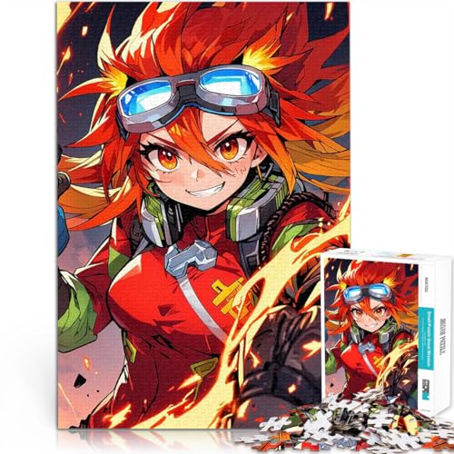 Feuriges verrücktes Mädchen 1000-Teile-Puzzle für Teenager für Lernspiel-Herausforderungsspielzeug Geschenkideen 38x26cm von SYUNFEI