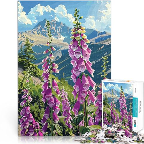 Fingerhut am Berghang Teenager-Puzzles 2000 Teile Dekomprimierendes intellektuelles Lernspielzeug EIN Kunstwerk 70x100cm Fingerhut am Berghang Teenager-Puzzles 2000 Teile Dekomprimierendes intellektuelles Lernspielzeug EIN Kunstwerk 70x100cm von SYUNFEI