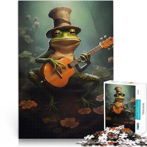 Frosch spielt Gitarre Teenager 1000 Teile Puzzle Geschenke zum Suchbegriff: Herausfordernde Spiele Perfekte Dekoration 38x26cm Frosch spielt Gitarre Teenager 1000 Teile Puzzle Geschenke zum Suchbegriff: Herausfordernde Spiele Perfekte Dekoration 38x26cm von SYUNFEI