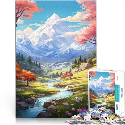 Frühlingsberge Kunst 1000-teiliges Puzzle für Teenager lustige Spiele für die ganze Familie Heimdekoration Spielzeug 38x26cm Frühlingsberge Kunst 1000-teiliges Puzzle für Teenager lustige Spiele für die ganze Familie Heimdekoration Spielzeug 38x26cm von SYUNFEI