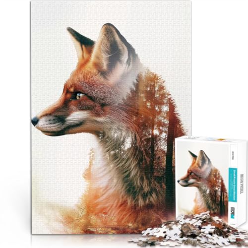 Fuchs Doppelbelichtung Natur 1000-teilige Puzzles für Erwachsene Quizspiel mit vollständig ineinander greifenden, zufällig geformten Teilen 38x26cm Fuchs Doppelbelichtung Natur 1000-teilige Puzzles für Erwachsene Quizspiel mit vollständig ineinander greifenden, zufällig geformten Teilen 38x26cm von SYUNFEI