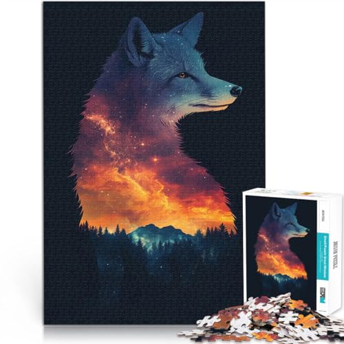 Fuchs-Galaxie-Silhouette 2000-teilige Puzzles für Erwachsene Intellektuelles Spiel Jedes Stück ist einzigartig – Anspruchsvolles Familienspiel 70x100cm von SYUNFEI