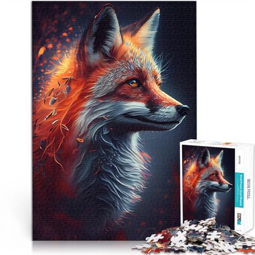Fuchs Tier 1000-teilige Puzzles für Erwachsene Gehirnintelligenz-Herausforderung süchtig machendes Spielzeug Wohnkunstdekor 38x26cm von SYUNFEI