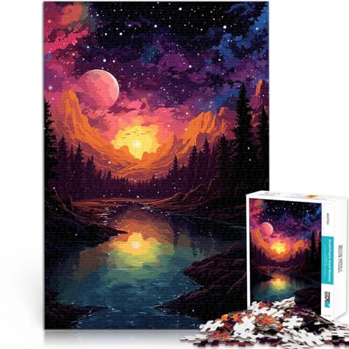 Galaxie Nacht Wald Puzzle 2000 Teile für Jugendliche Lernspiel-Herausforderungsspielzeug einzigartiges Herausforderungsspiel 70x100cm von SYUNFEI