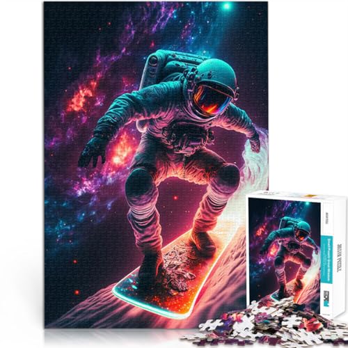 Galaxie-Surf-Astronaut 1000-teiliges Teenager-Puzzle Geschenke zum Suchbegriff: Herausfordernde Spiele Geschenkideen 38x26cm von SYUNFEI