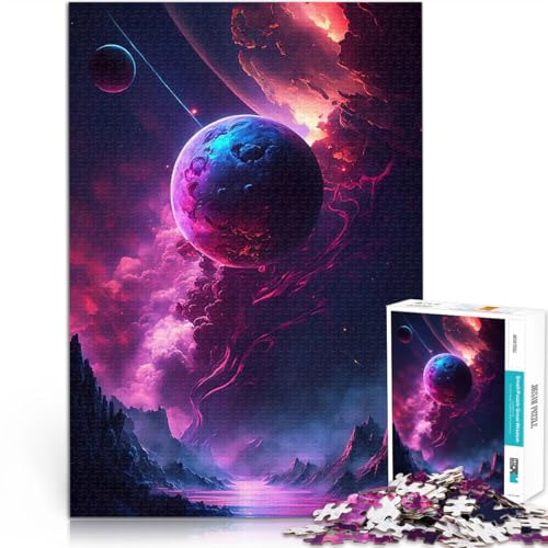 Galaxie Weltraumlandschaft 1000-teiliges Puzzle für Teenager Quizspiel Jedes Stück ist einzigartig – Anspruchsvolles Familienspiel 38x26cm von SYUNFEI