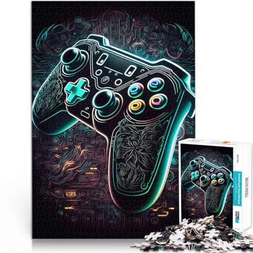 Gaming-Controller 1000-teiliges Puzzle für Teenager Stressabbau – Staycation – Zeit totschlagen Geschenke für Freunde und Familie 38x26cm von SYUNFEI