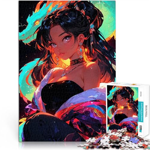 Geisha Magischer Samurai Teenager 2000-teiliges Puzzle Pädagogisches Spielzeug zum Stressabbau Tolles Geschenk für Spiele 70x100cm von SYUNFEI